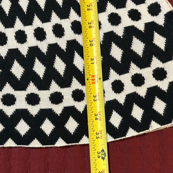 J.O.A. Black and White Patterned Sweater Mini Dress Size Small - Picture 8 of 9